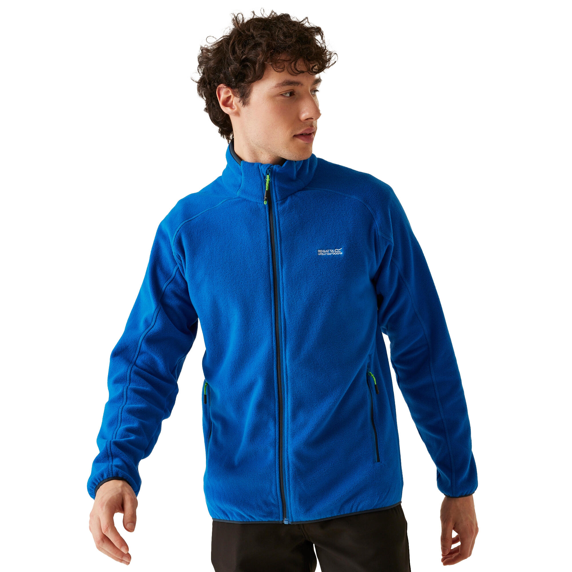 "Hadfield" Fleecejacke Durchgehender Reißverschluss für Herren Nephrit Grün 3/4