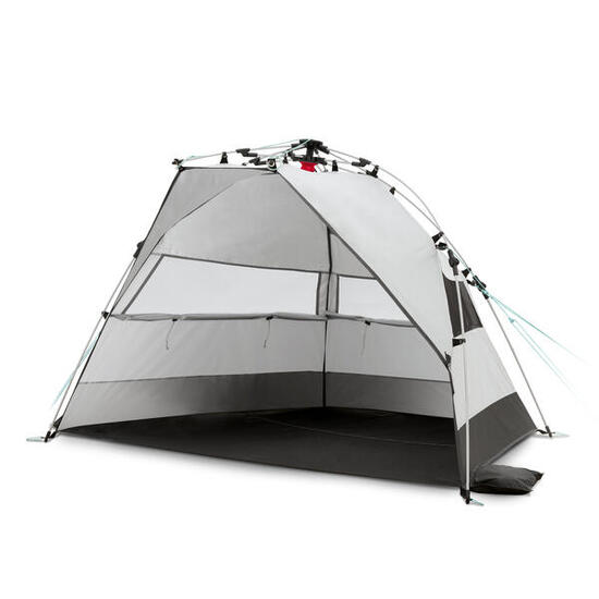 Tente de plage Quick Bay Strand Sandgrey Montage rapide UV80+ qeedo