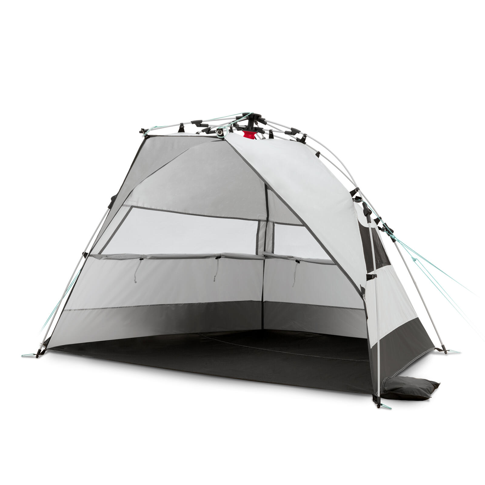 Qeedo - Tente De Plage Quick Bay Strand Sandgrey Montage Rapide Uv80+ Qeedo - Abris Anti Uv - Gris - Taille Unique - Decathlon