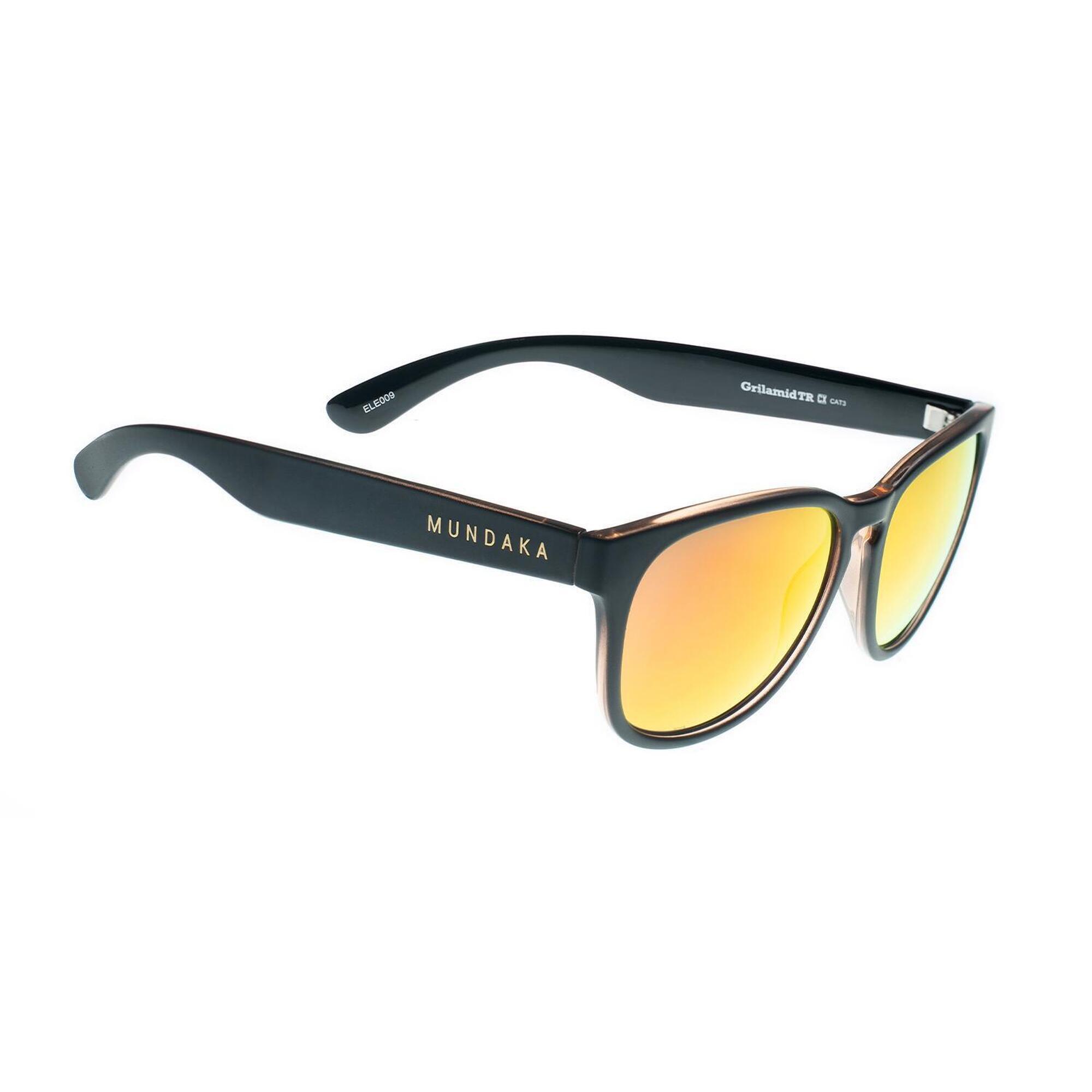 Mundaka - **lunettes De Soleil Electra Noir Mat, Polarisés Orange - Cat.3 - Mundaka** - Lunettes De Soleil - Noir|orange - Taille Unique - Decathlon