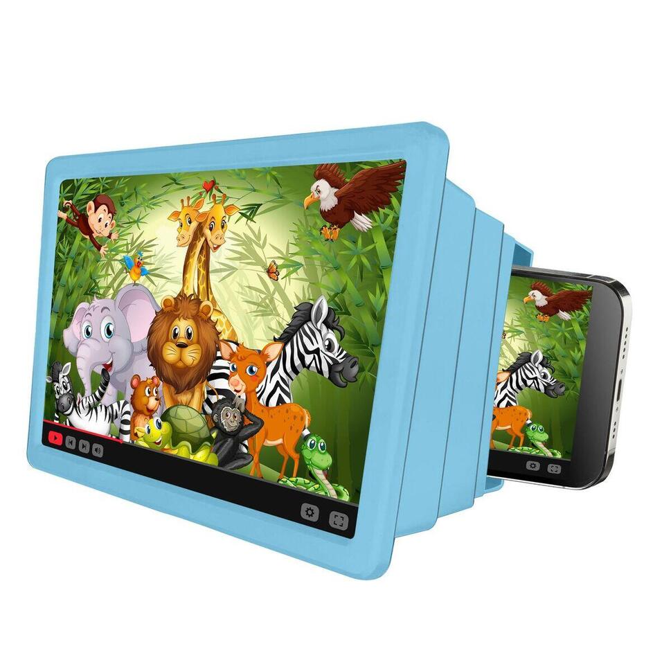 LAC 14-Inch Schermvergroter voor Mobiele Telefoon - Lente met Kunststof Basis - Perfect voor Films, Video's, Werk en Studie