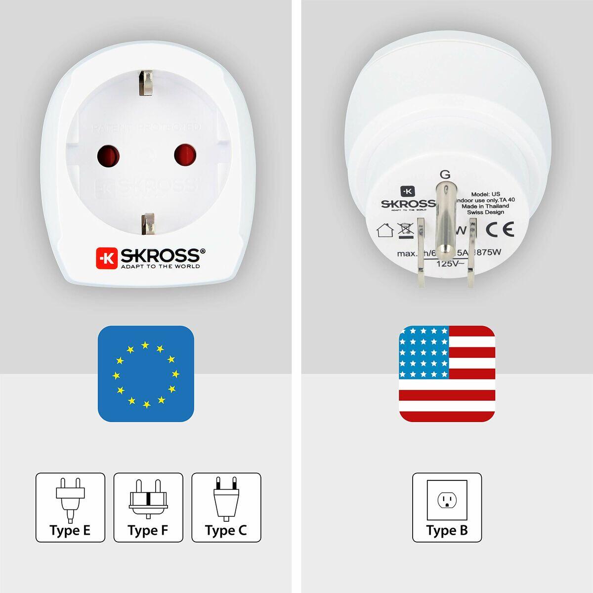 Adaptateur de courant Skross 1500203-E États-Unis 5/5