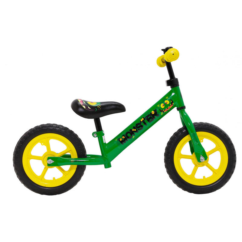 AMIGO Loopfiets met 2 wielen Monster Loopfiets 12 Inch Junior Groen