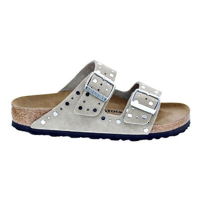 Platte sandalen dames birkenstock arizona rivet bruin