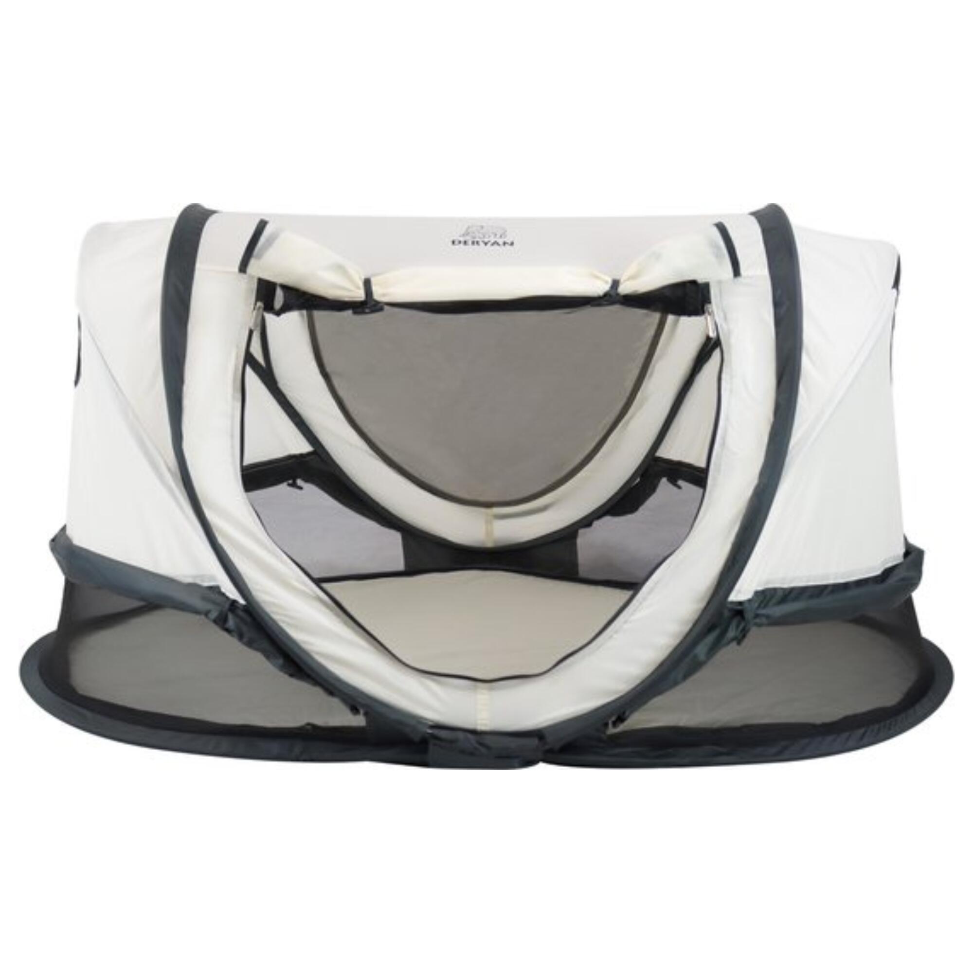 Deryan cama de viagem shane luxe 2024 - tenda bebé - uv 50+ - creme