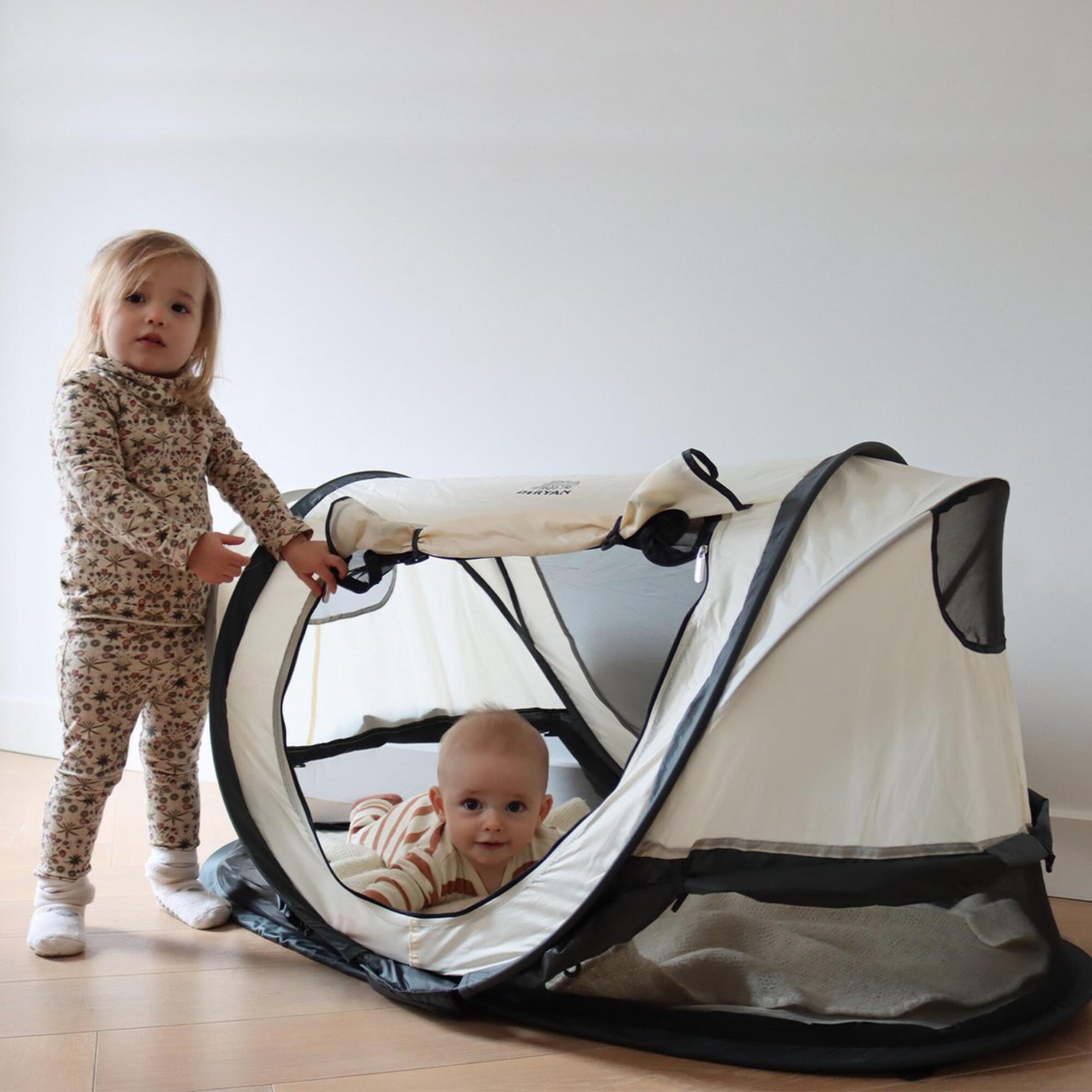 Deryan Reisebett Shane Luxe 2024 - Babyzelt - Kleinkindbett - UV 50+ - Creme 3/7