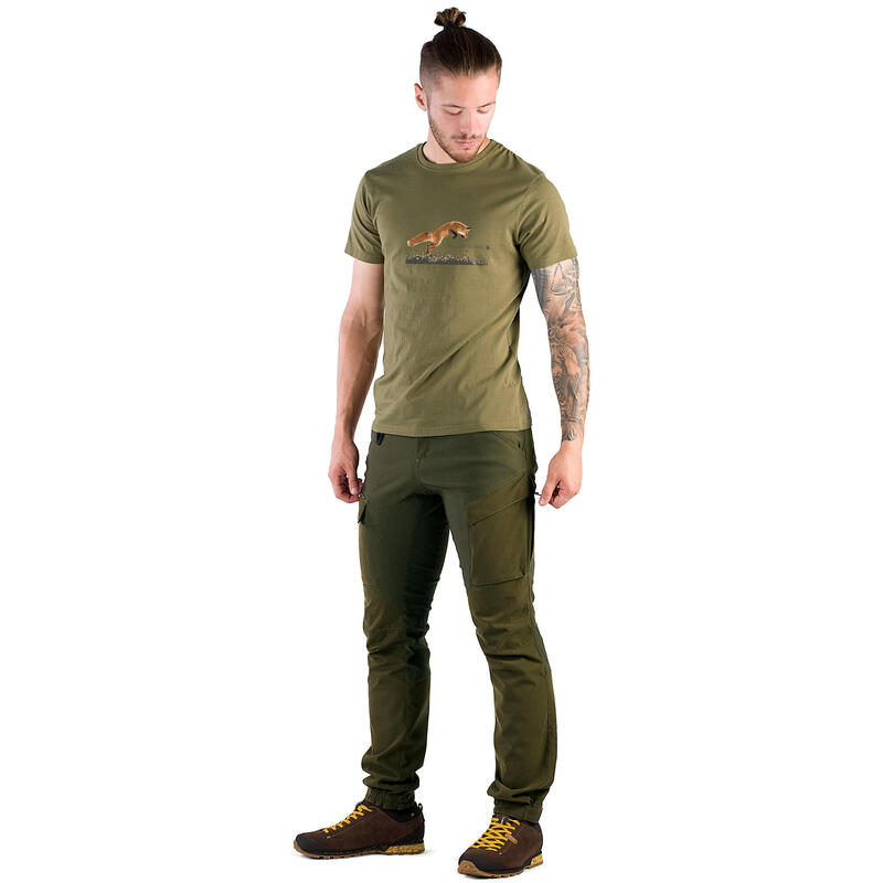 Tricoul de teren Tagart FNT Fox Olive din bumbac cu imprimeu
