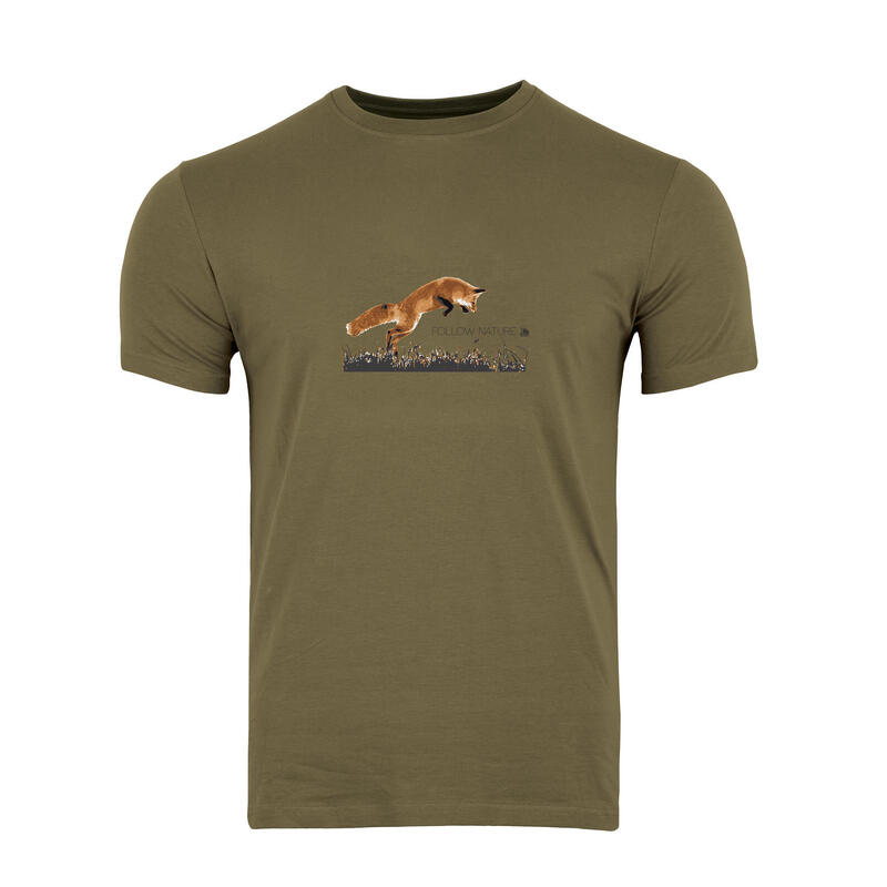 Tricoul de teren Tagart FNT Fox Olive din bumbac cu imprimeu