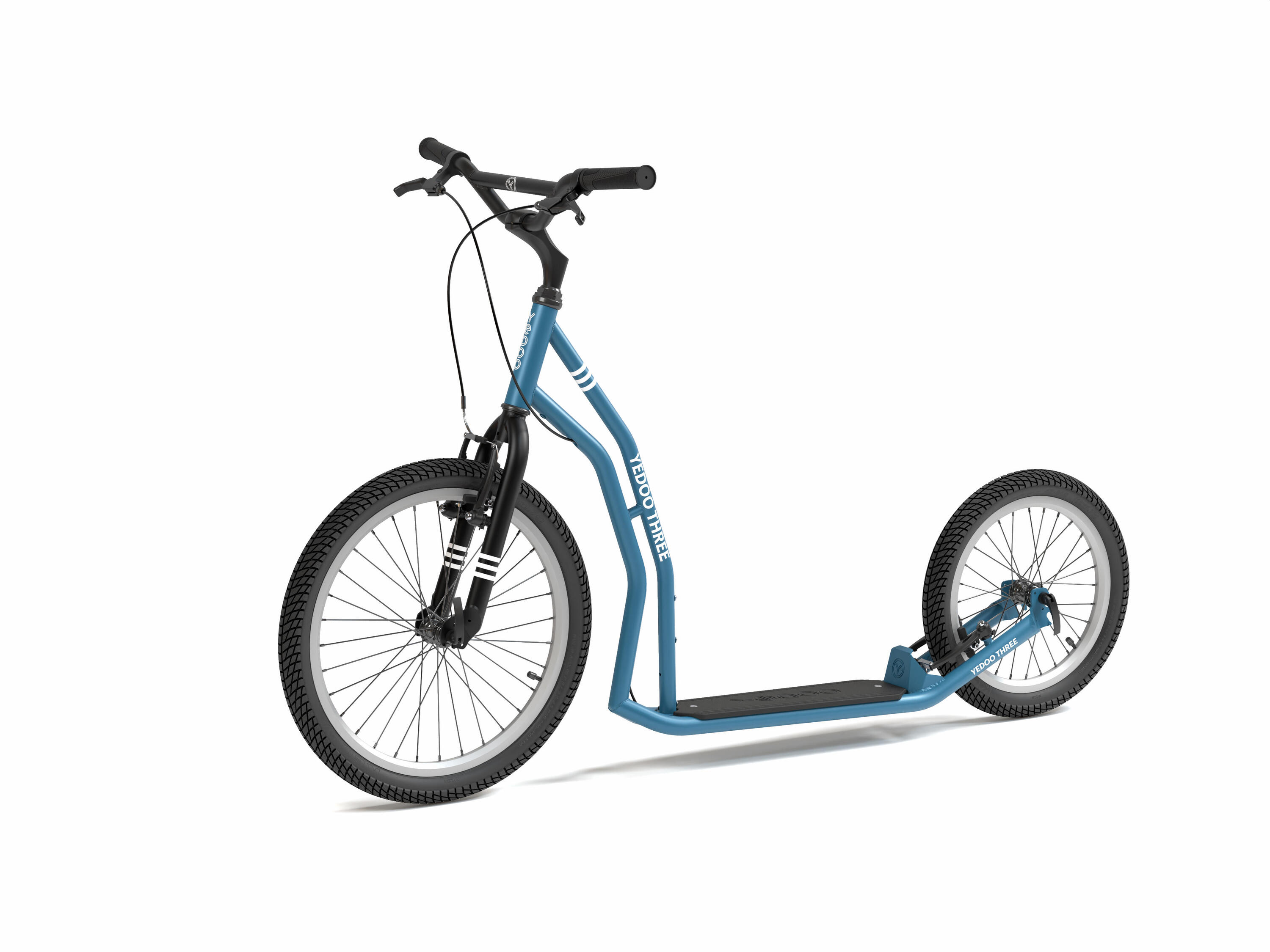 YEDOO Scooter Yedoo Three Y40 Tretroller mit Luftreifen 20/16 Blau