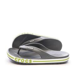 Tongs Crocs Grises/Vertes Femme Bayaband Flip