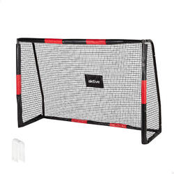 Aktive But de football 180x60x120 cm structure avec protection, filet et piquets