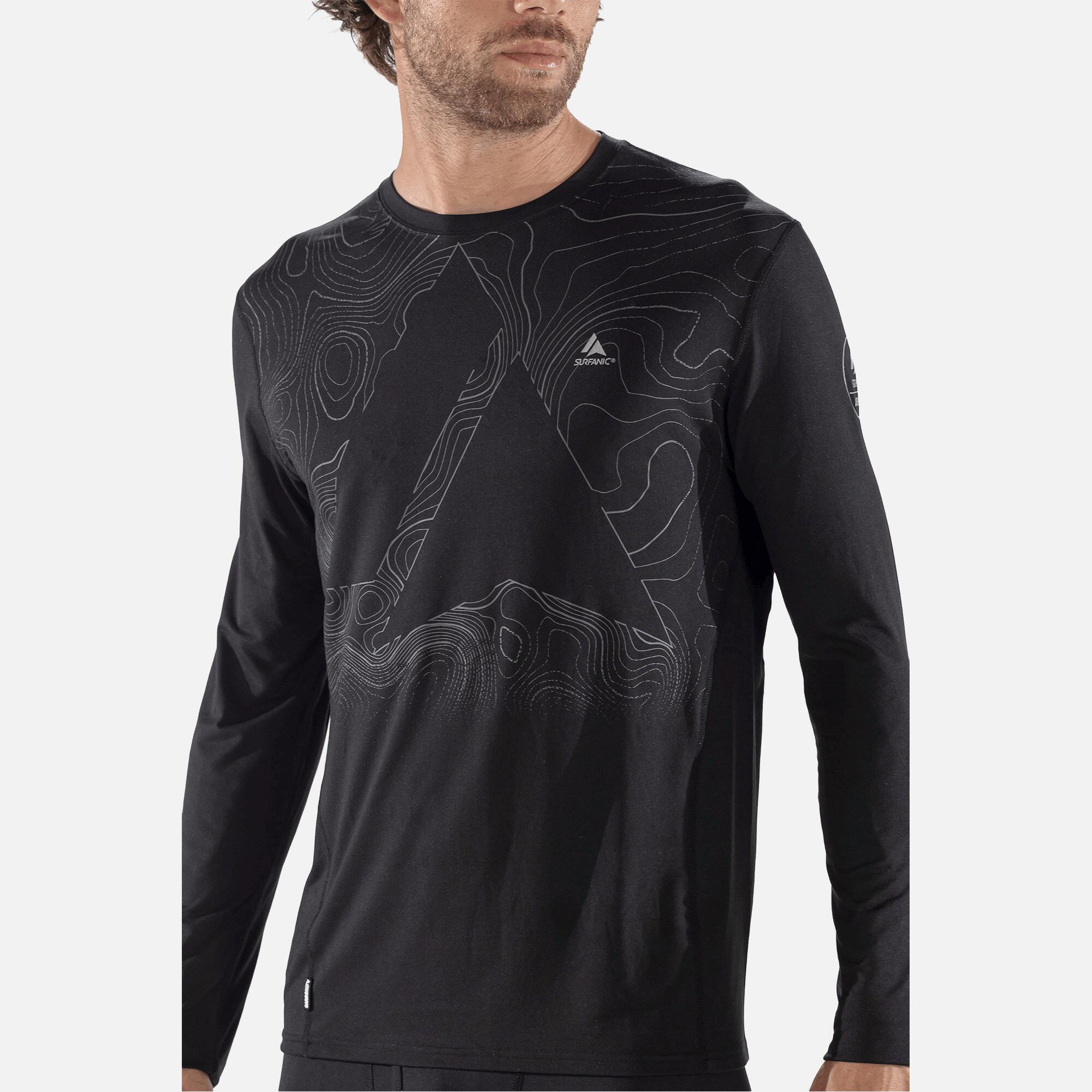 CarbonDri Bodyfit Contour Mens Crew Neck Black 3/7