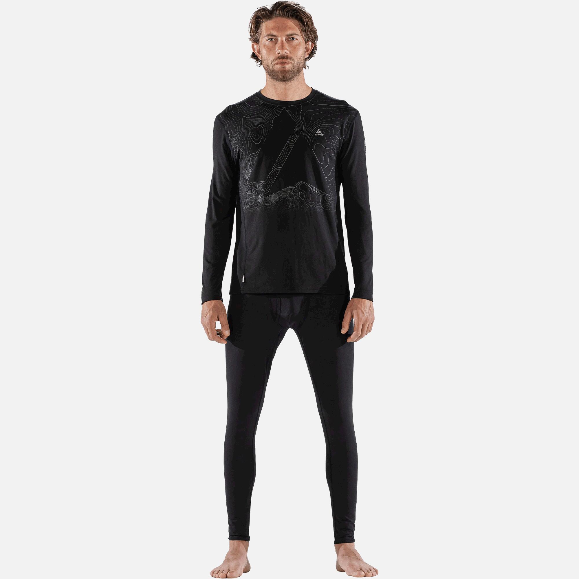 CarbonDri Bodyfit Contour Mens Crew Neck Black 2/7