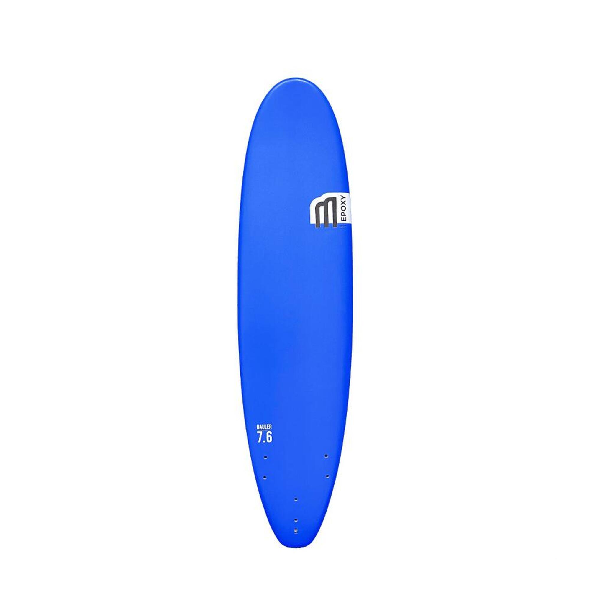 Mdns - Hauler Wide Epoxy 7'6 - Planche De Surf Softboard 7'6 - Planche De Surf - Bleu - Decathlon