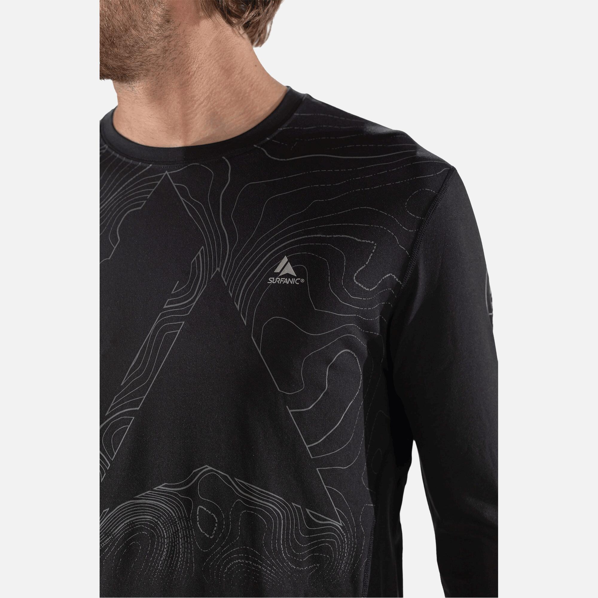 CarbonDri Bodyfit Contour Mens Crew Neck Black 5/7