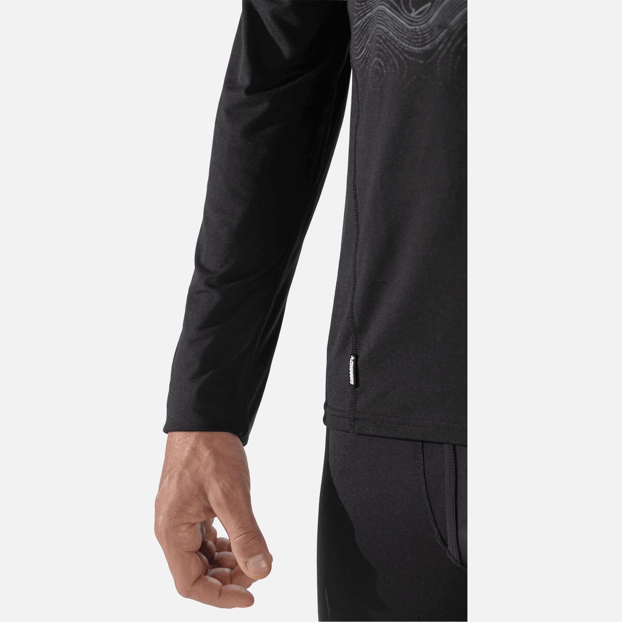 CarbonDri Bodyfit Contour Mens Crew Neck Black 6/7