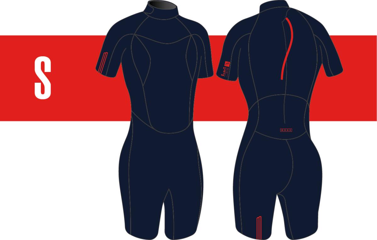 2/2 Shorty Stamiina Flatlock - Traje de Surf Mujer 6/7