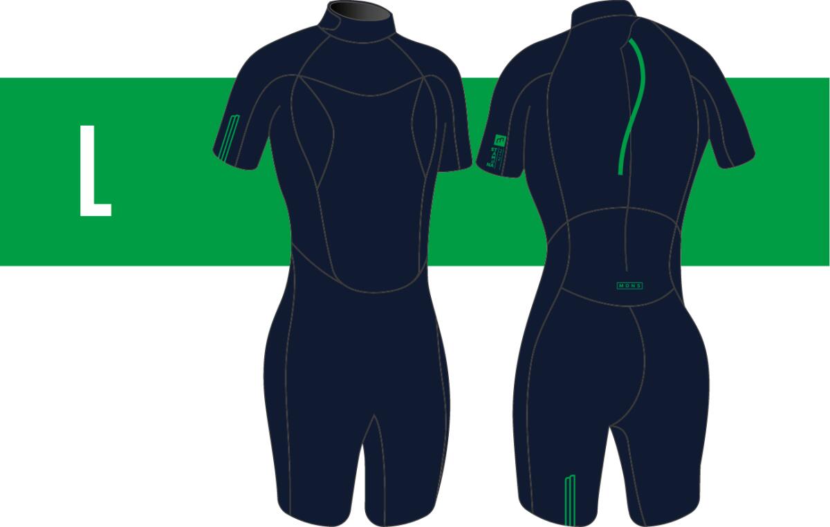 2/2 Shorty Stamiina Flatlock - Combinaison Surf Femme 5/6