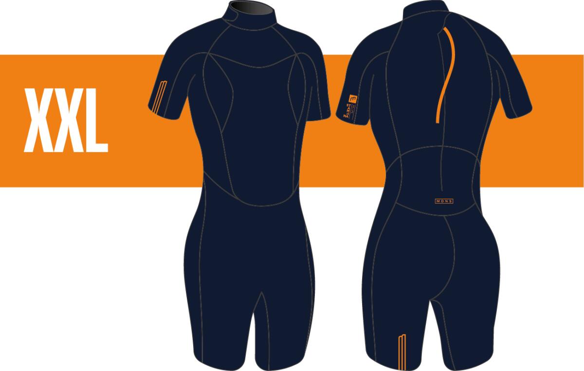 2/2 Shorty Stamiina Flatlock - Combinaison Surf Femme 6/7