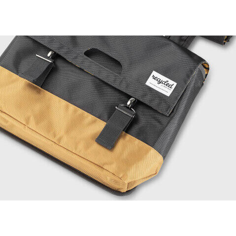 Sac à vélo double 40 litres en polyéthylène / jaune 2/7