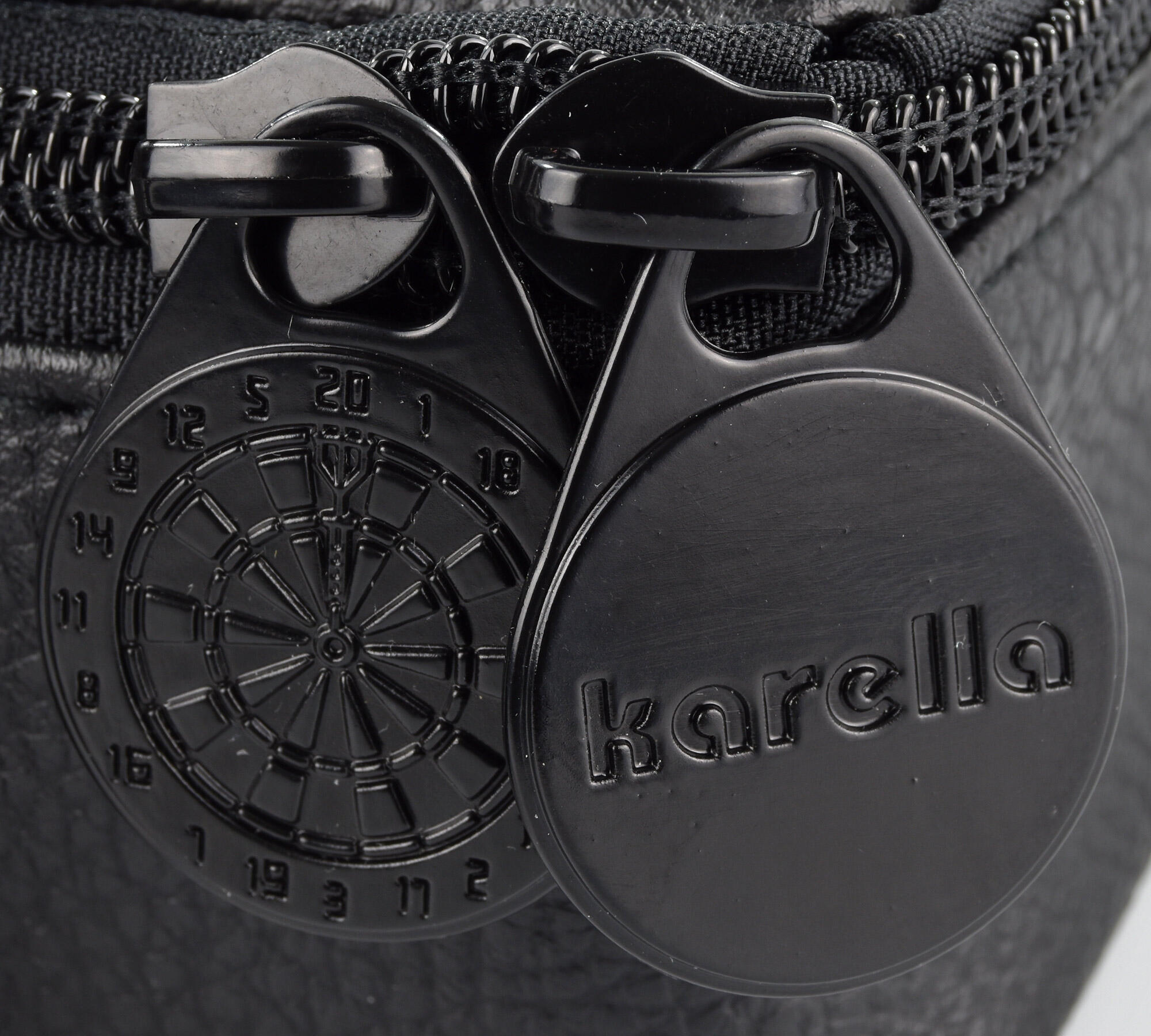 Karella Darttasche MASTER PAK - leder schwarz 6/7