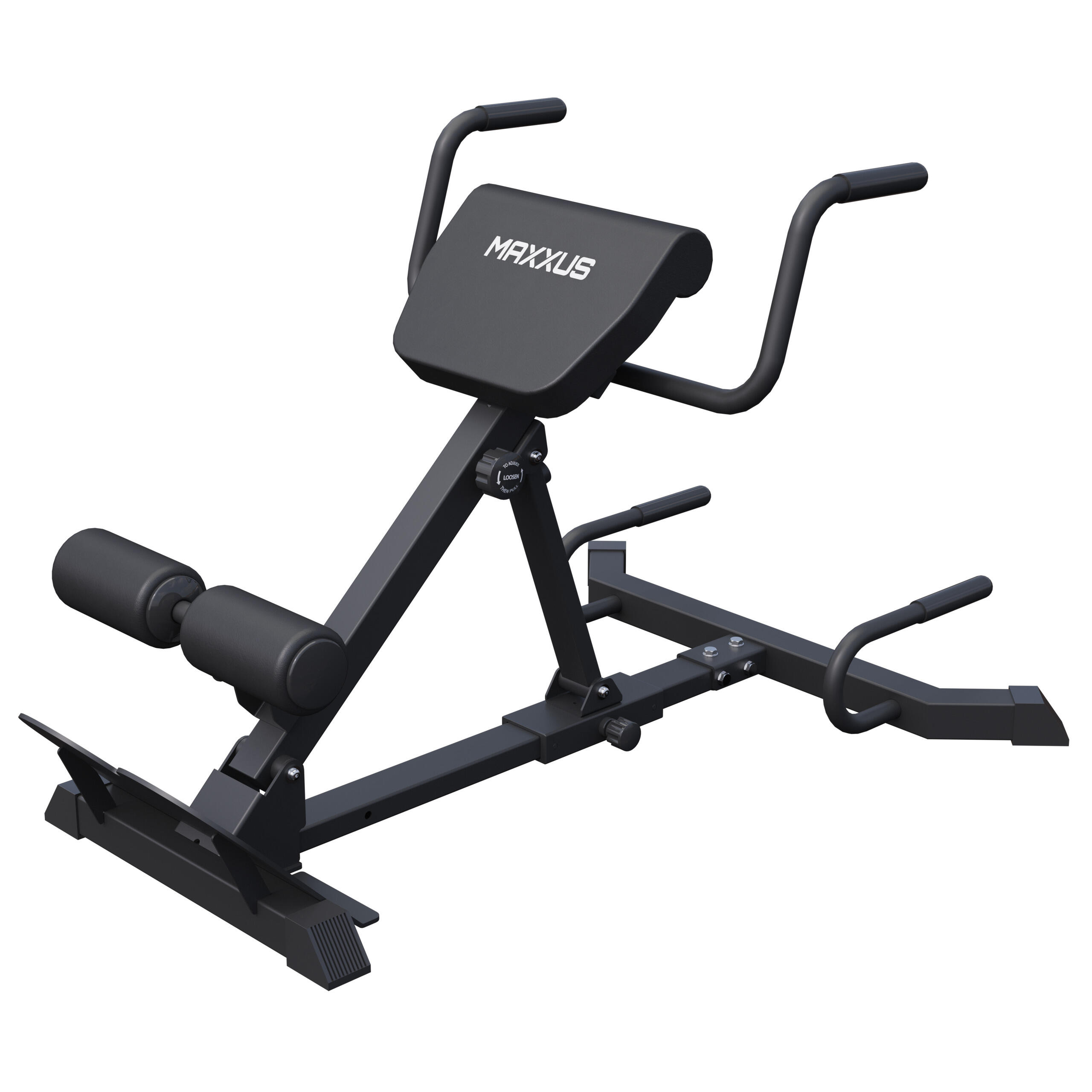 Maxxus - Chaise Romaine - 7en1, Pliable, Banc Musculation Hyperextension, Appareil Dos - Banc - Noir - Taille Unique - Decathlon