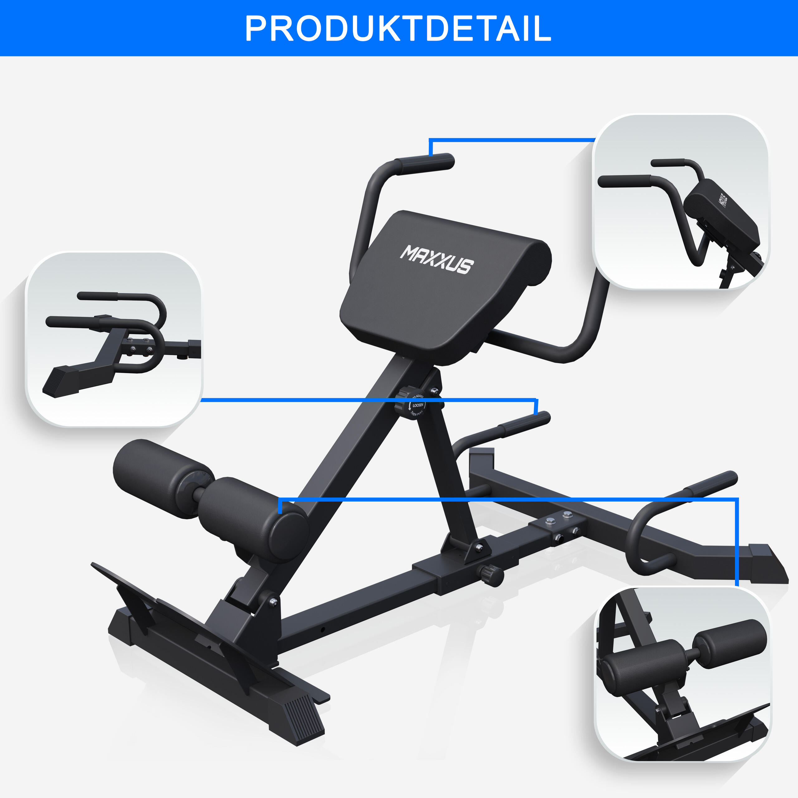 Banc Romain FFitness - Chaise à Lombaire Et Abdominaux - Banc Hyperextension - Neuf