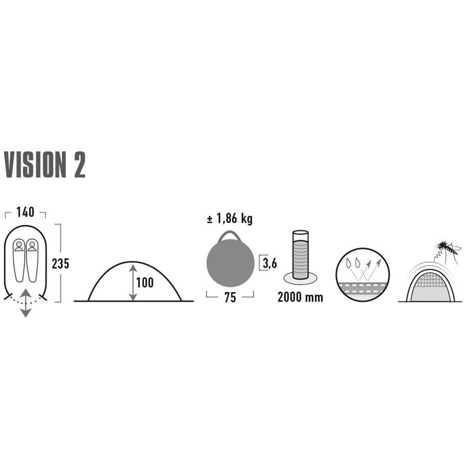 Tenda pop-up High Peak Vision 2 5/8
