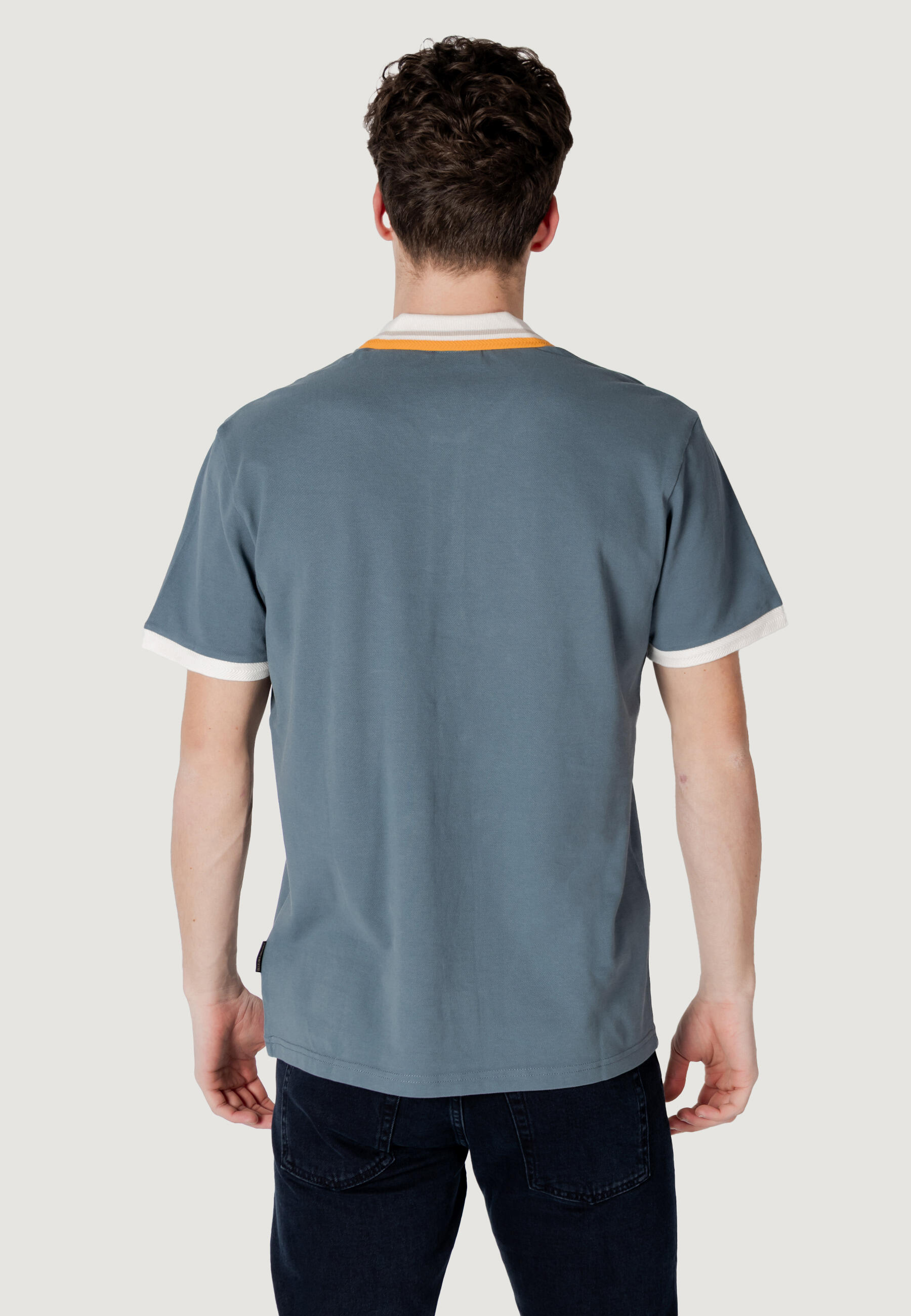 polo manches courtes E-MURLO SS HOMME gris clair 4/4