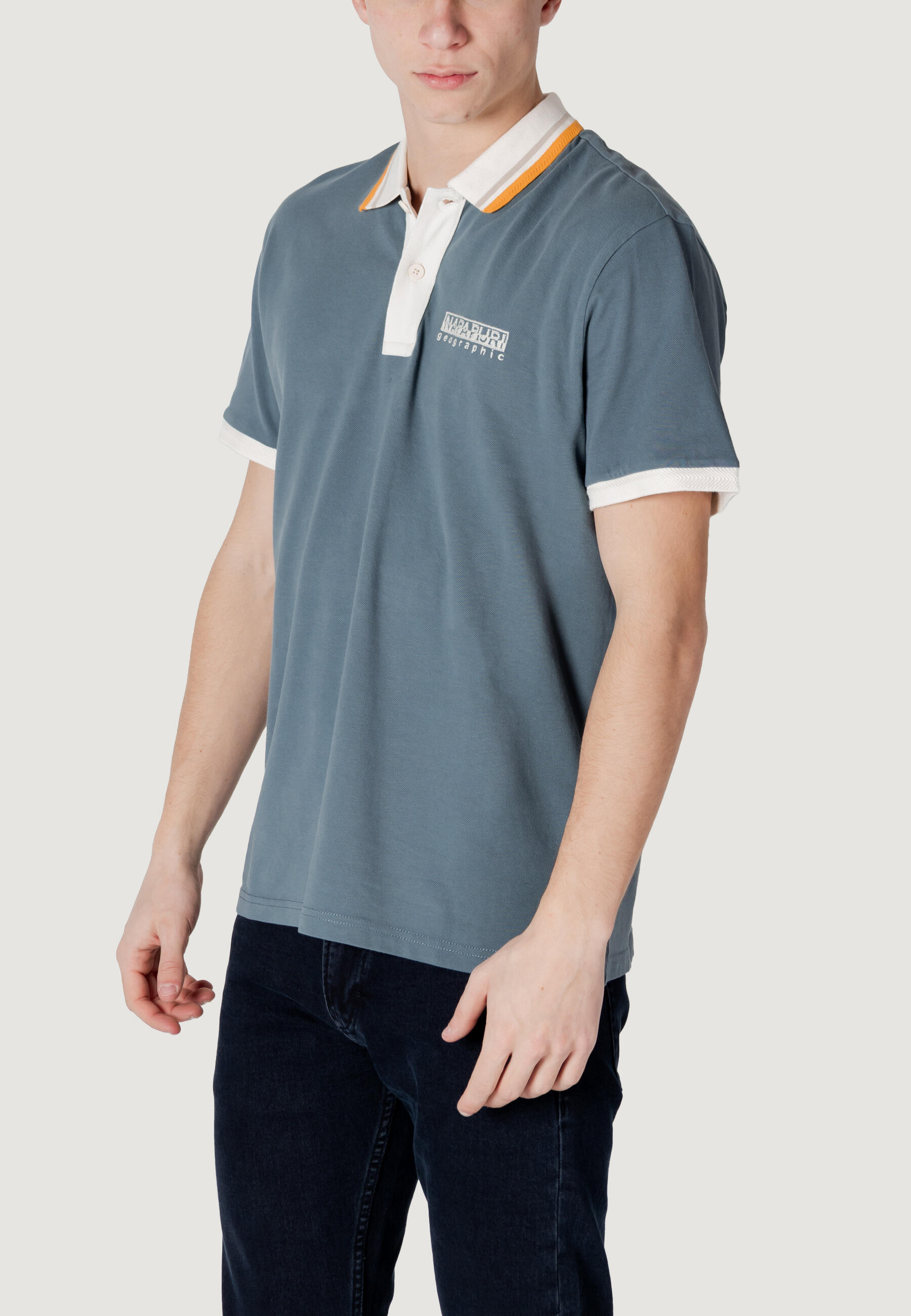 polo manches courtes E-MURLO SS HOMME gris clair 2/4