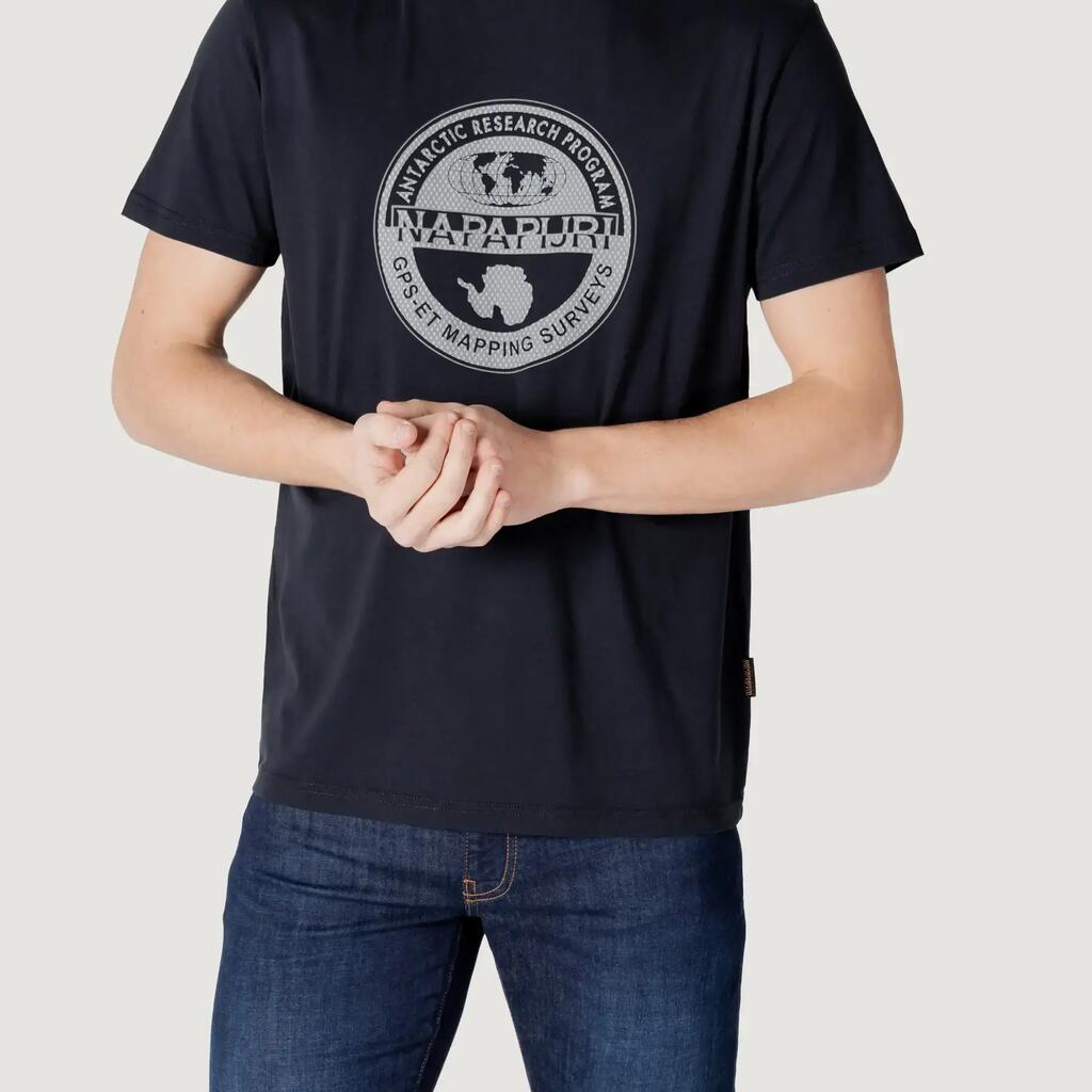 MEN'S crop top t-shirt S-BOLLO SS 2 BLACK