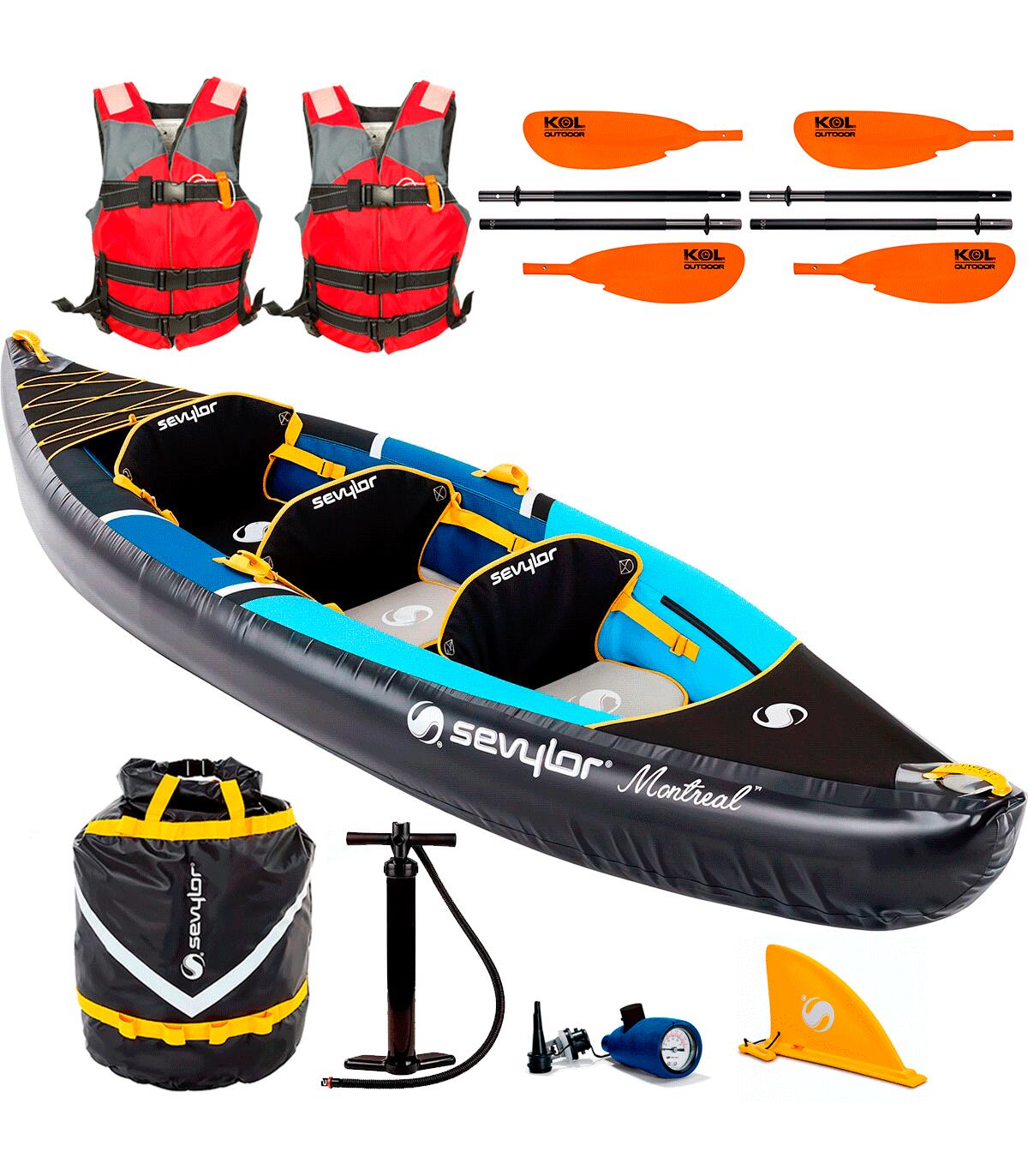 SEVYLOR Kayak Hinchable Sevylor Montreal suelo Drop Stitch Pack Completo