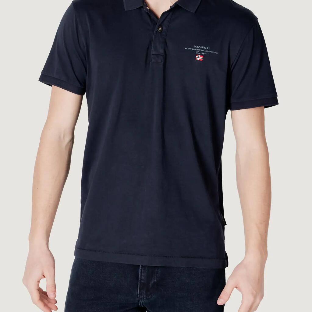 MEN'S short-sleeved polo shirt ELBAS JERSEY BLUE