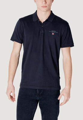 Polo met korte mouwen elbas jersey heren blauw