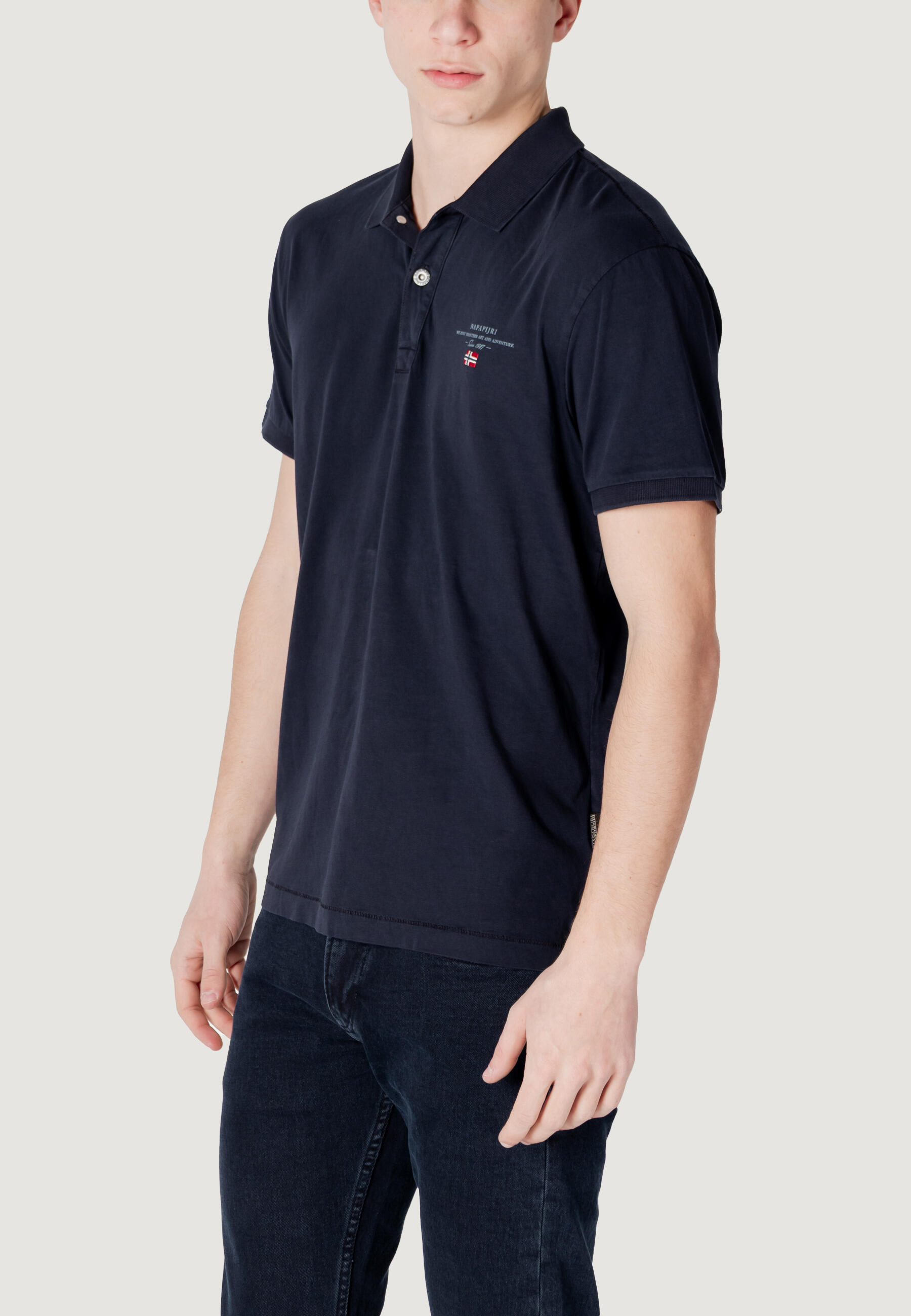 Polo met korte mouwen ELBAS JERSEY HEREN Blauw 2/4