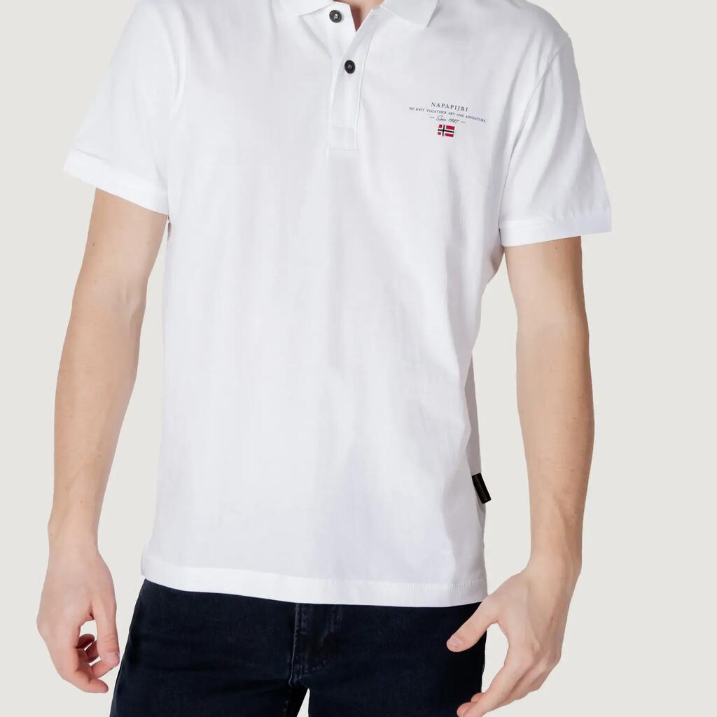 MEN'S short-sleeved polo shirt ELBAS JERSEY WHITE