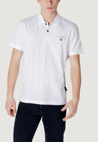 MEN'S Poloshirt kurzarm ELBAS JERSEY WEISS