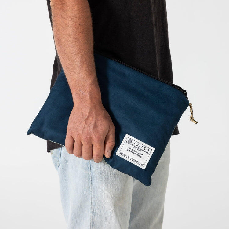 PONCHO MICROFIBRA OCEAN NAVY / ETHNO 3/5