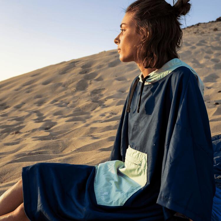 PONCHO MICROFIBRA OCEAN NAVY / ETHNO 5/5