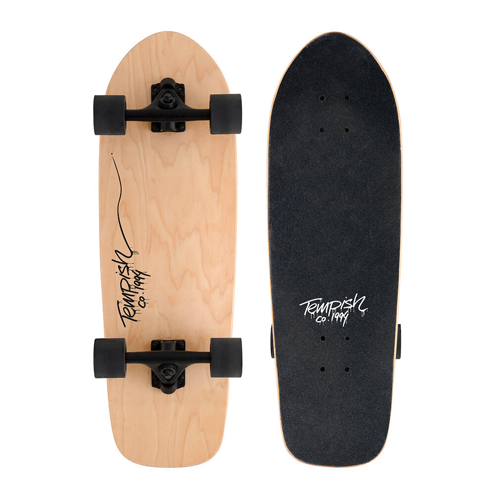 Tempish - Carv Cruiser Board - Enfants - 28,5 Pouces - 72cm - Longboard Skate - Marron|noir - Decathlon