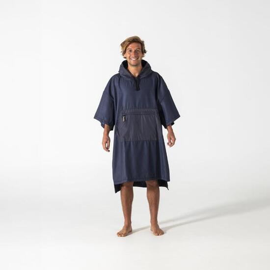 PONCHO IN MICROFIBRA OCEAN NAVY / ETHNO