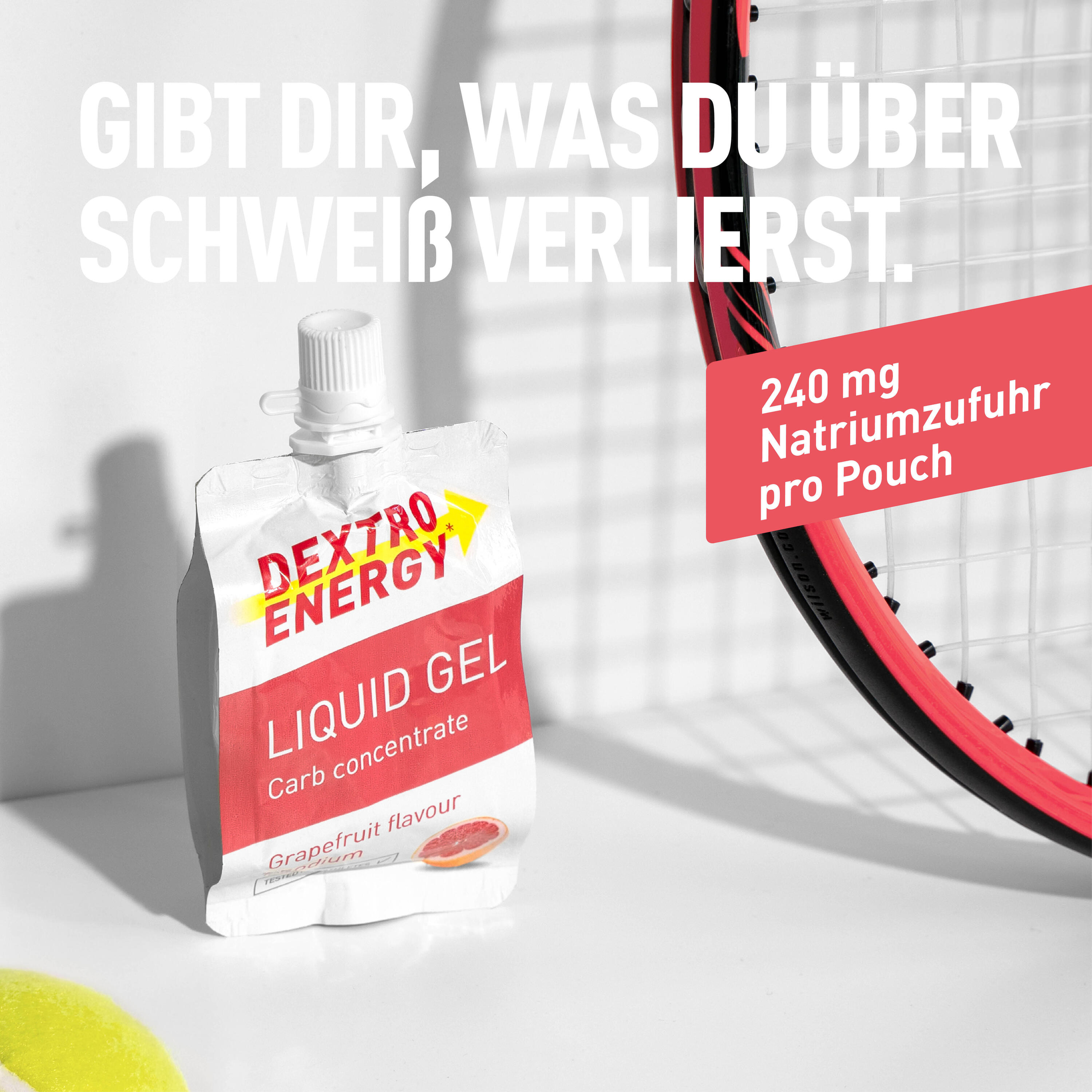 Liquid Gel Grapefruit + Natrium, 18x60ml, High Carb Energy Gel 4/6