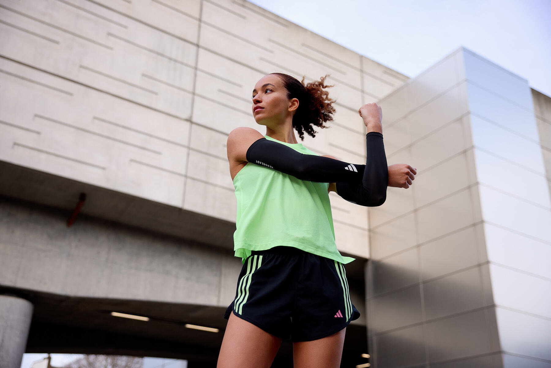 Adidas – Mangas de compressão Aeroready – Preto 5/7