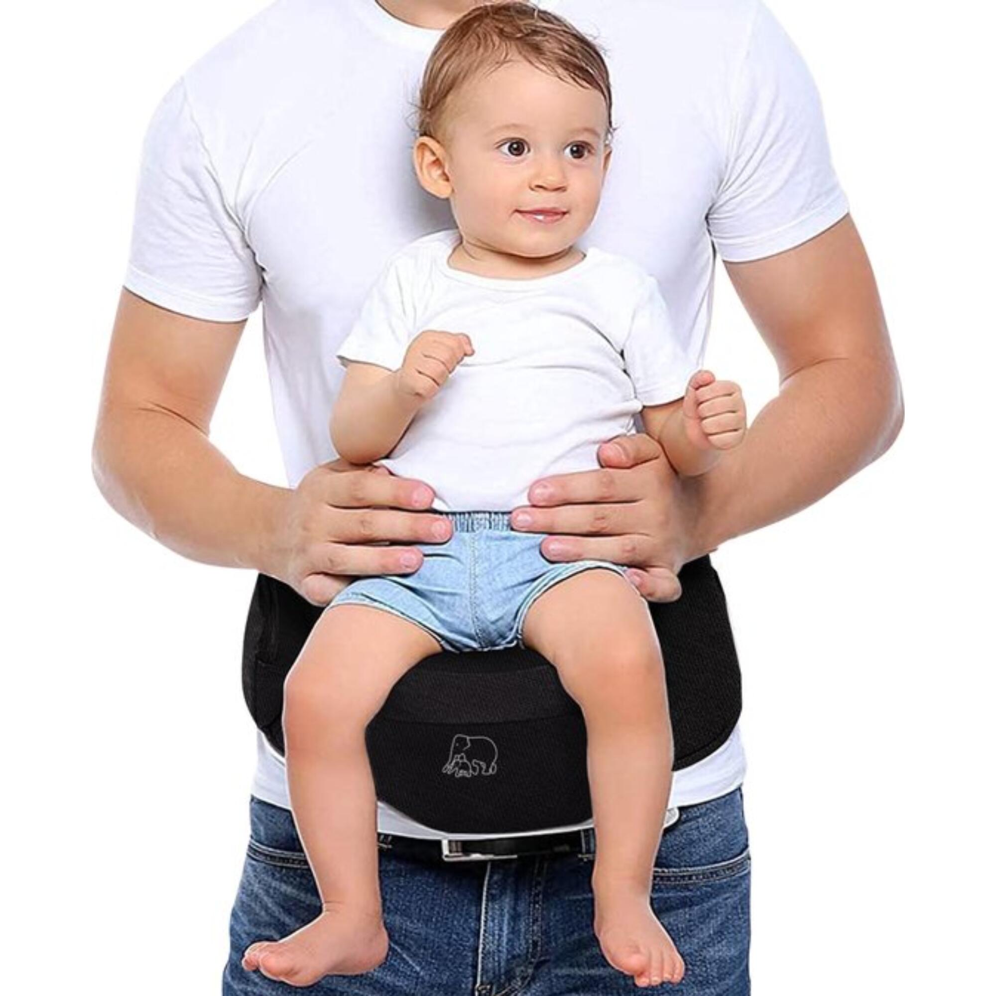 DERYAN Deryan Pack Basic Luxe Hüfttrage - Baby & Kleinkind Hüftsitz - Schwarz