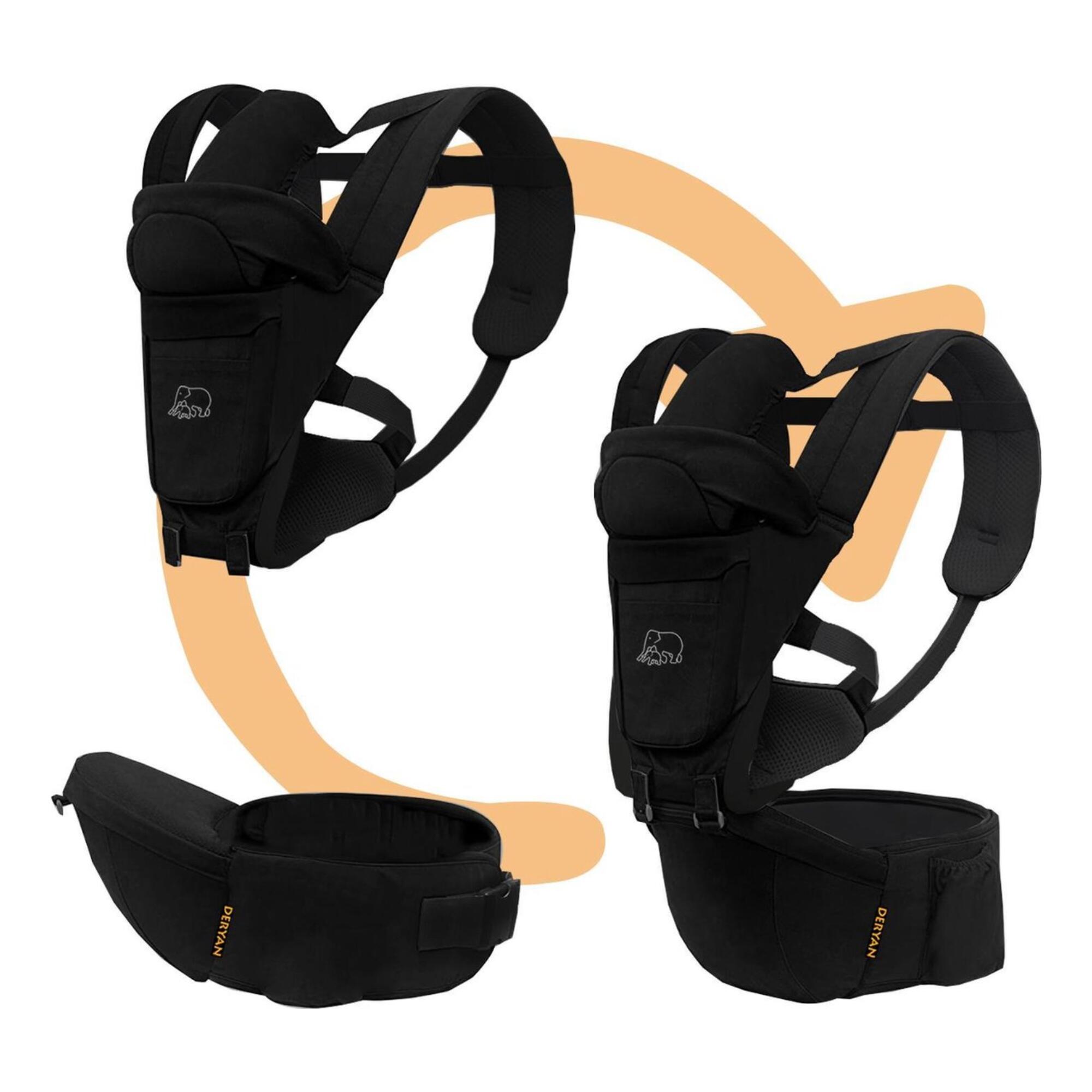 Porte-bébé ergonomique Pack Luxe - Porte-bébé confortable - Noir 7/7