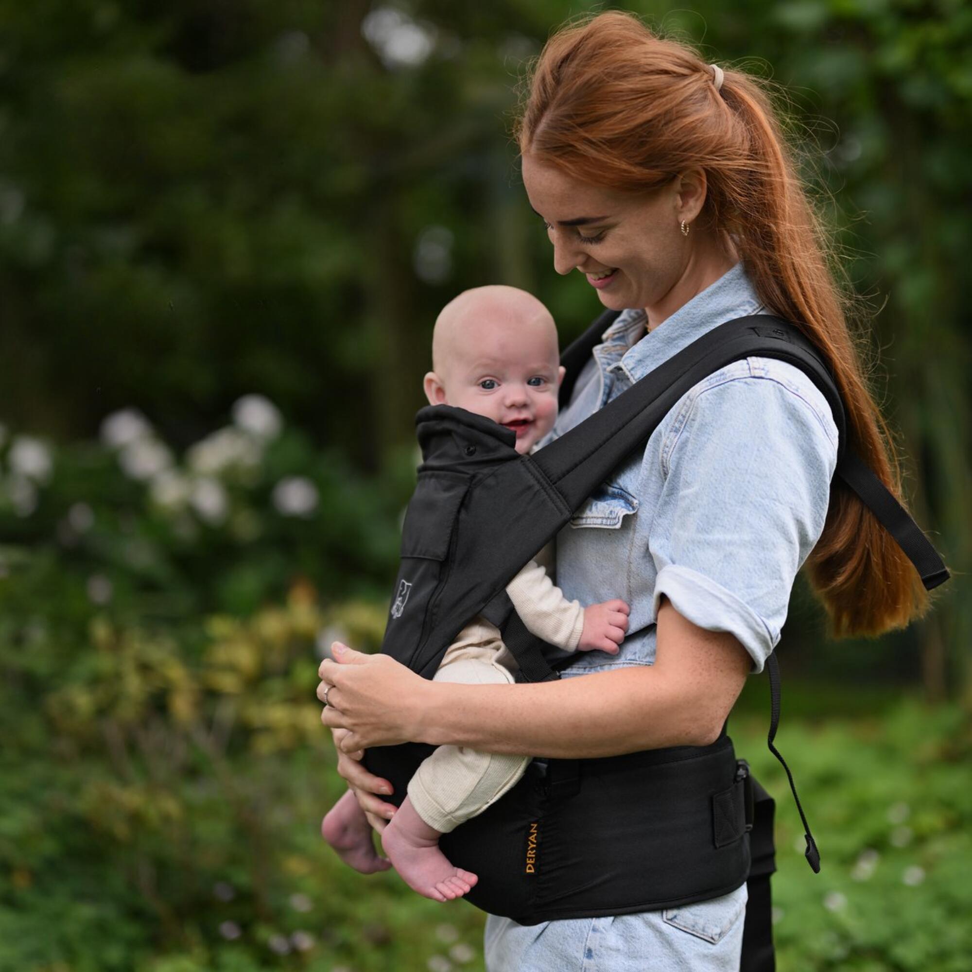 Porte-bébé ergonomique Pack Luxe - Porte-bébé confortable - Noir 6/7