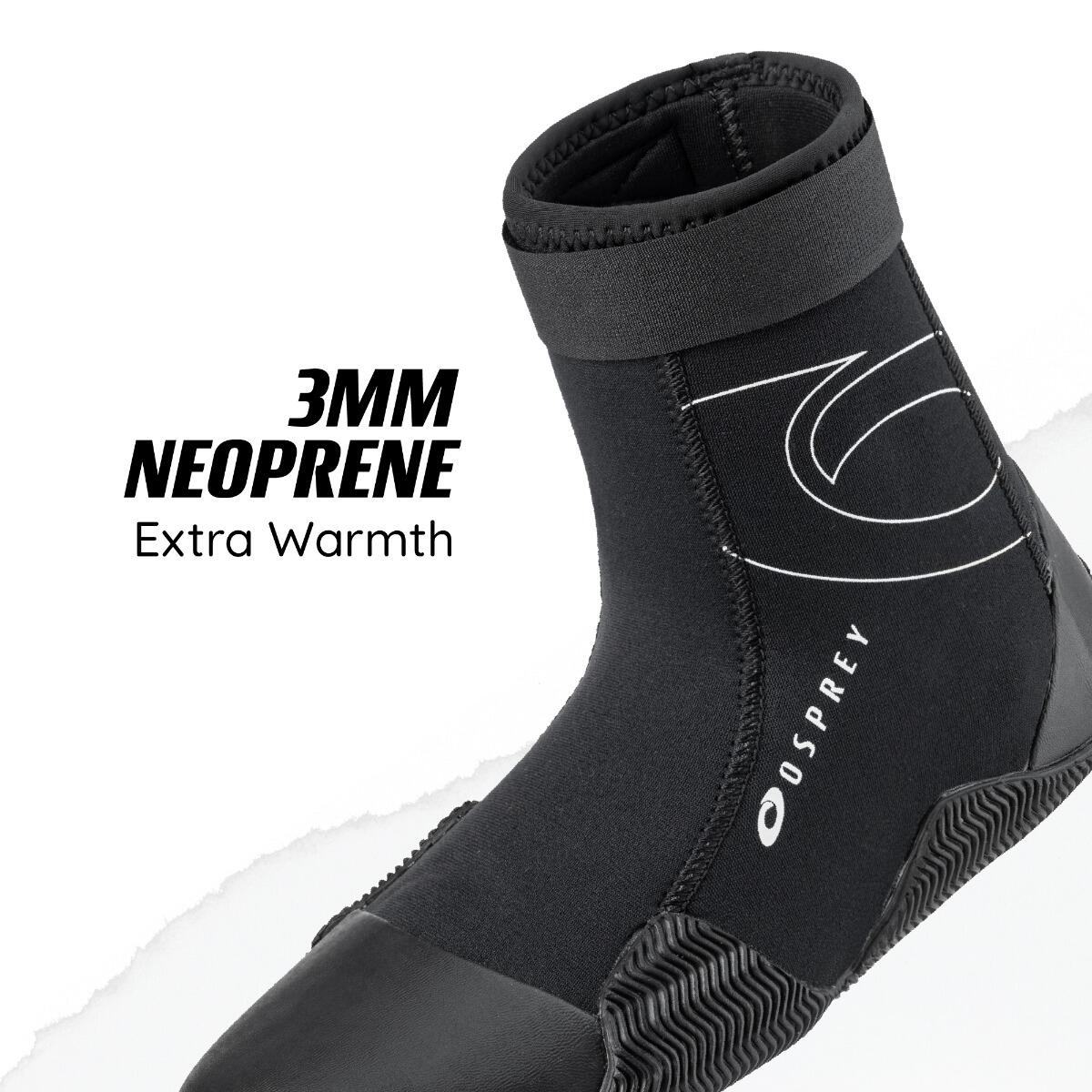 Osprey Adult Wetsuit Boots 3mm Neoprene Boot for Watersports 4/6