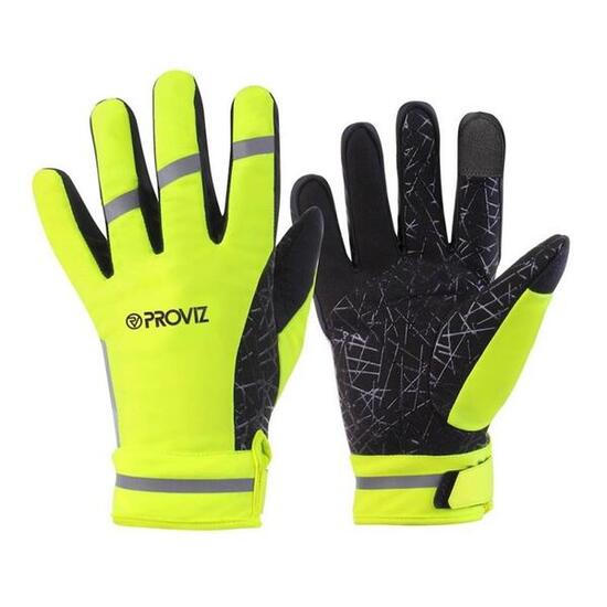 VISIO GLOVES Guanti da ciclismo fluorescenti/riflettenti - L - Giallo