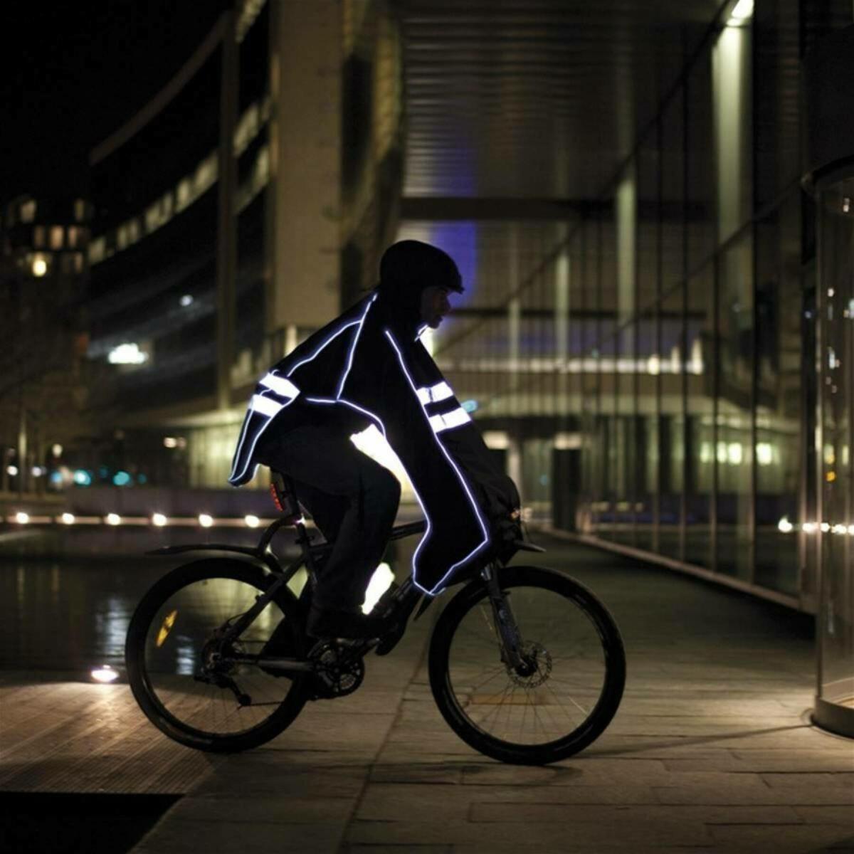 Rfx Care - Raincover Sm Poncho Imperméable Avec Bande Réfléchissantes - S/m - Poncho - Noir - 40 M - Decathlon