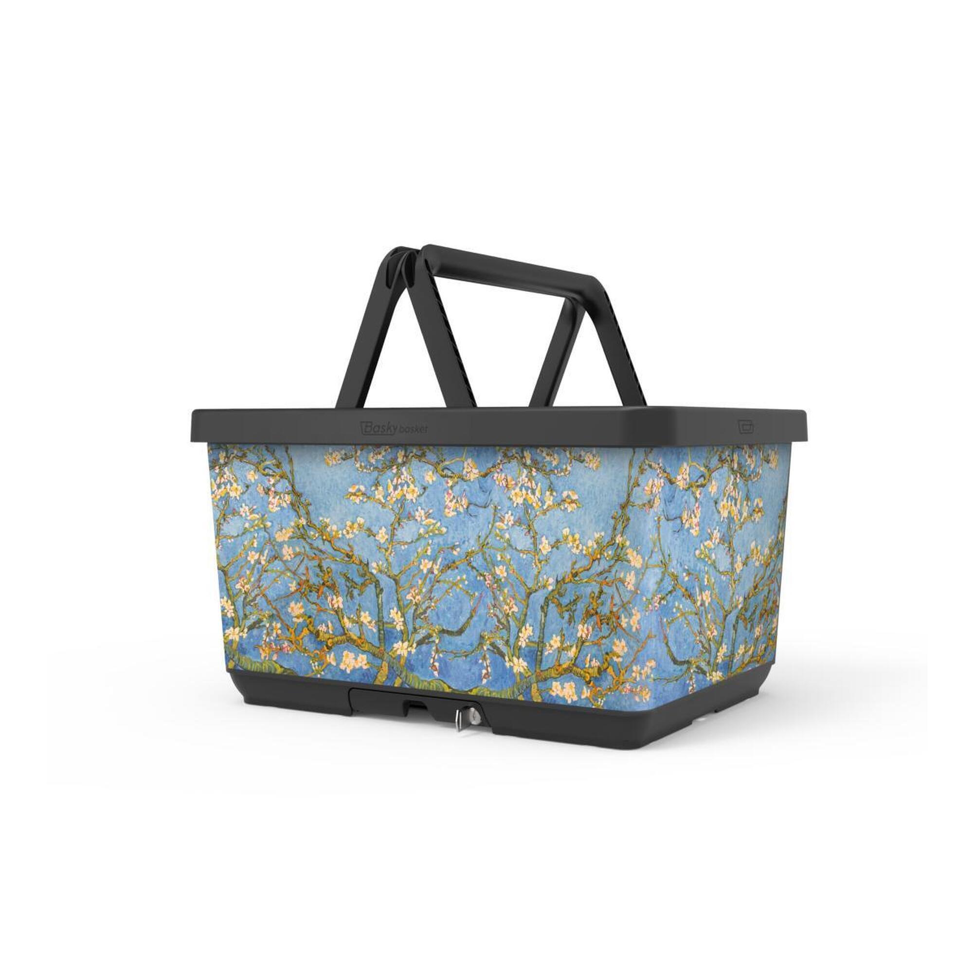 Basky - Basky Van Gogh Panier Porte-bagage Pour Vélo - Panier Vélo - Bleu - Adulte - Decathlon
